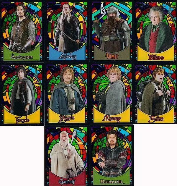 Lord Of The Rings Evolution Stained Glass Character Set (10)