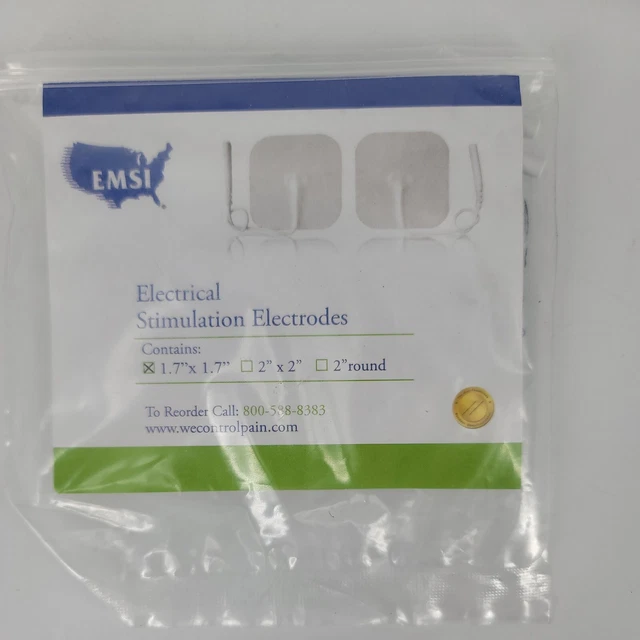 Nuevo Sellado EMSI 1.7 x 1.7 4 Tensas Eléctricas Electrodos de Estimulación NUEVO