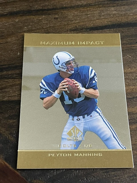 1998 SP Authentic Maximum Impact Peyton Manning Rookie RC • #SE11 1998 SP Authentic Maximum Impact Peyton Manning Rookie RC • #SE11