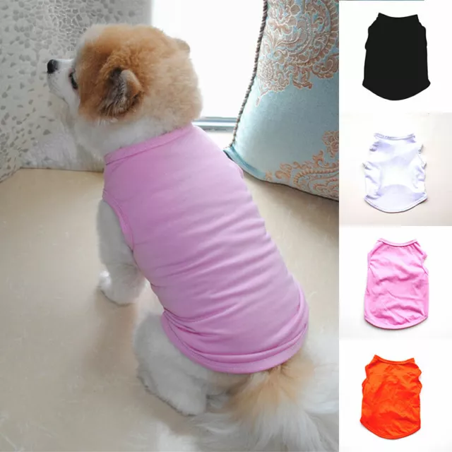 Algodón Perro Camisa para Mascota Ropa Cachorro Gato Tee Transpirable Elástico "