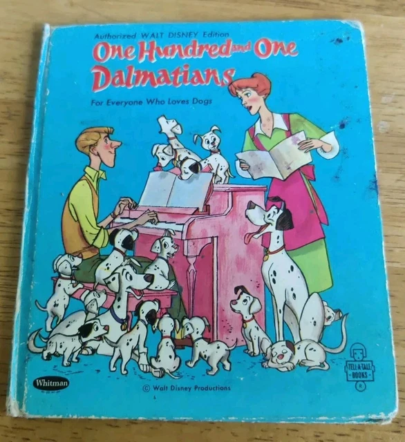 VINTAGE 1960 ONE Hundred and One Dalmatians Tell-a-Tale Book Whitman