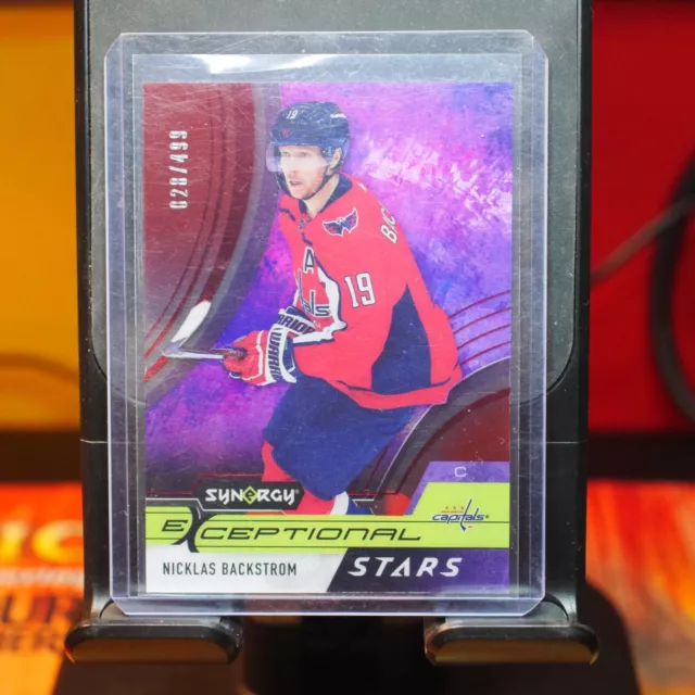 2021-22 Ud Synergy Nicklas Backstrom Exceptional Stars Red 28/499 Capitals