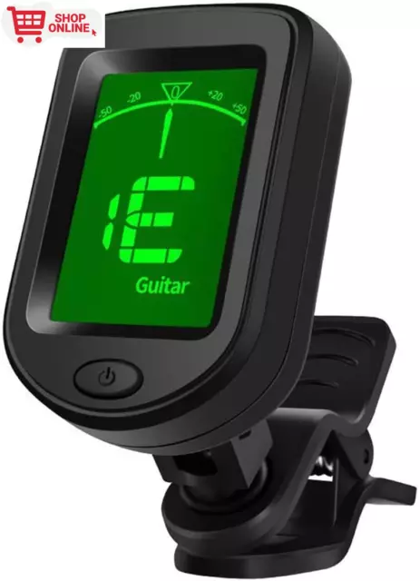 Accordatore Chitarra Elettronico Tuner a Clip per Chitarra, Basso, Ukulele E Vio