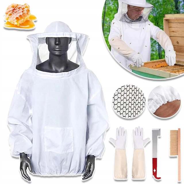 Imkeranzug Schutzanzug Professioneller Imkeranzug Aus Baumwolle Mit Freistehendem Schleier - Kompletter Schutz Für Bienenhalter Schleier Freistehend Schutzanzug