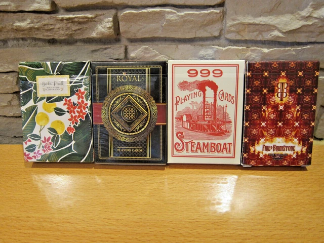 4 Decks: Fire & Brimstone - Steamboat 999 - Royal - Islet Playing Cards