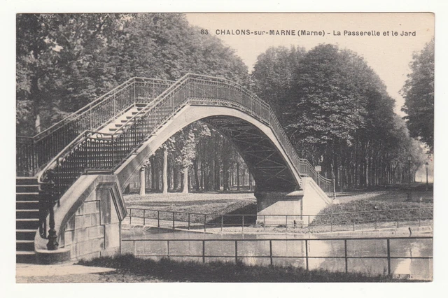 *** CHALONS-sur-MARNE (Marne)_ La Passerelle et le Jard *** SD - CPA 2016