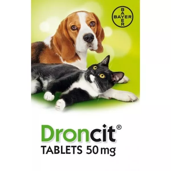 1 Droncit Cat & Dog Worming Wormer Tablet Pill, Tapeworm Capsule, DeWormer Pill.