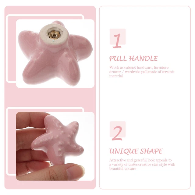 2 Pcs Ceramic Cabinet Knob Ceramic Pulls Knobs White Vanity Tray Cupboard 12