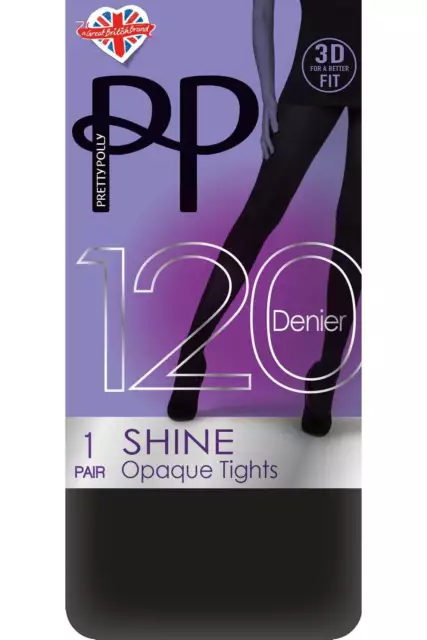 Pretty Polly 120 Denier 3D Shine Opaque Tights