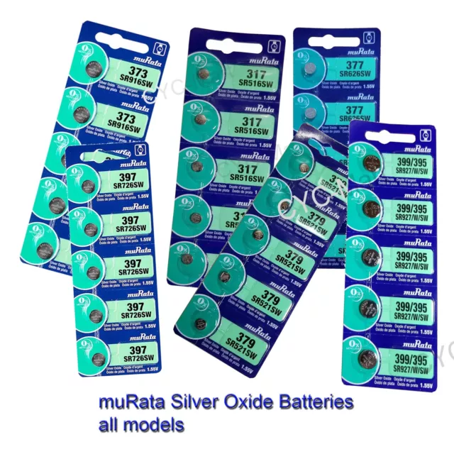 muRata Silver Oxide Watch Batteries all models 10 pcs / lot SR621SW SR626SW