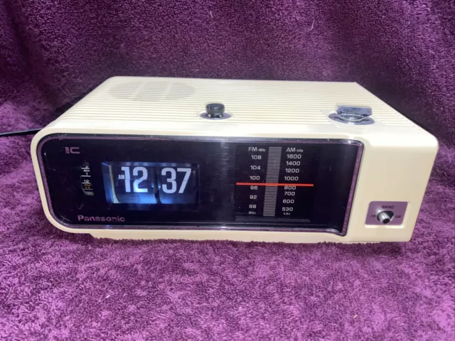 Vintage Panasonic RC-6003 Flip Clock AM/FM Radio Alarm EXCELLENT CONDITION