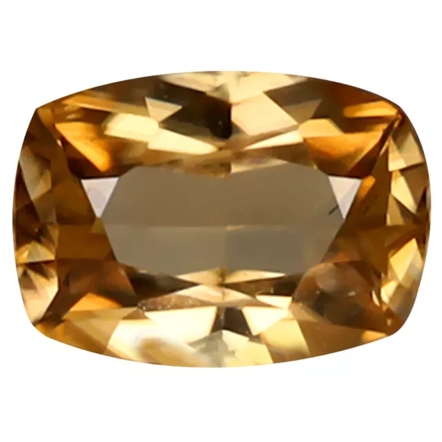 1.52 ct Awe-inspiring Cushion Cut (8 x 6 mm) (Un-Heated) Honey Brown Zircon