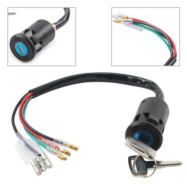 Ignition Switch Fuel Gas Cap Seat Lock Key For 50-250cc Mini Quad ATV Dirt Bike