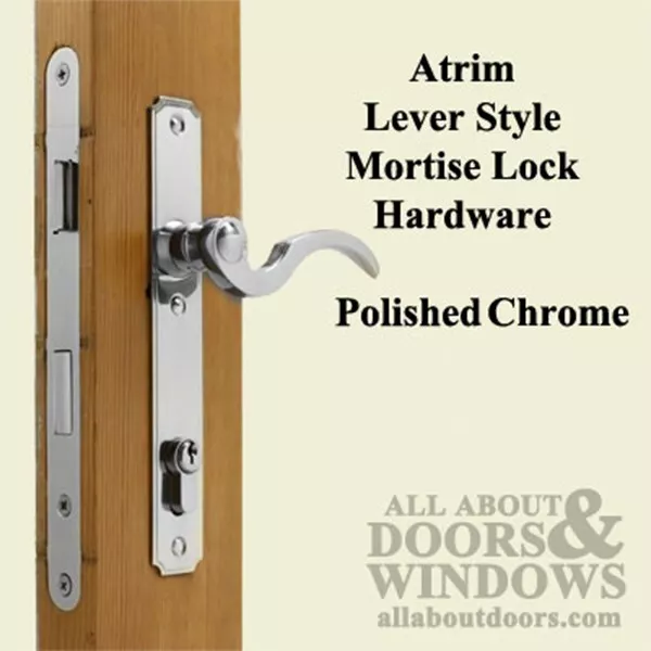 Atrium Mortise Lock With Thumb Turn Polished Chrome Atrium Door Lever