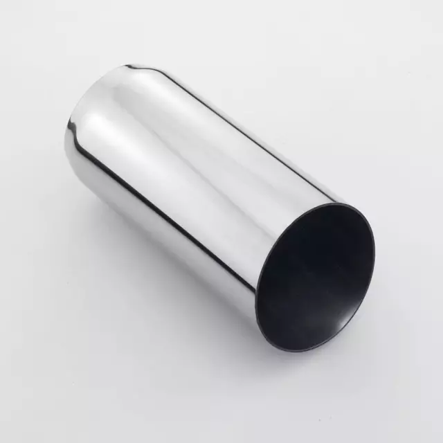 3" Out Exhaust Tip 2-1/2" Inlet Single Wall Angle Cut 6.5" L Stainless Steel