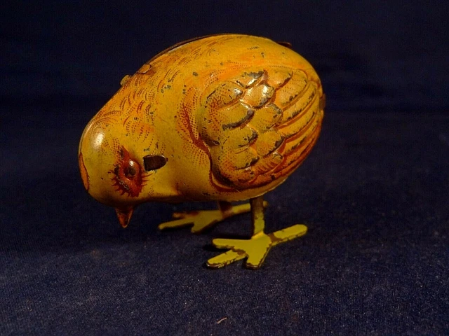 Jouet Mécanique Ancien Oiseau En Tôle - Köhler Germany - Fin Des Années 1940