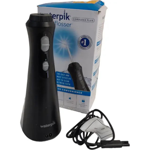 Waterpik Cordless Plus Rechargeable Water Flosser Black - Body & Charger