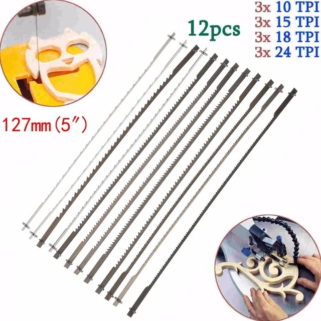12 ud. 5 pulgadas Lápiz Hojas de Sierra de Copier TPI 10/15/18/24 Herramientas Eléctricas-Z