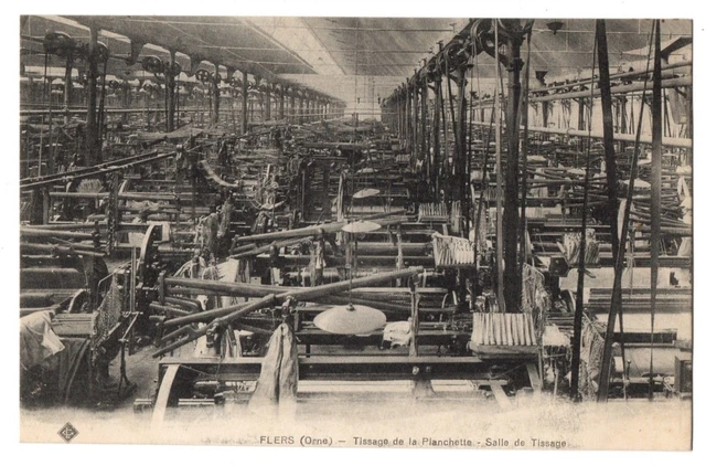 CPA 61 - FLERS (Orne) - Planchette Weaving - Weaving Room (b)