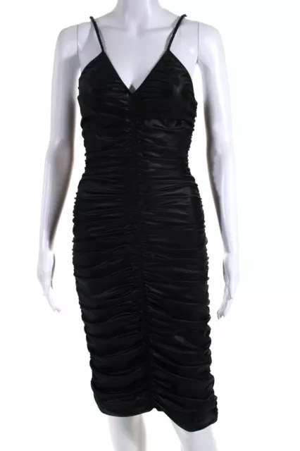 Alexander Wang Women's Ruched Cami Slip Dress Black Size M