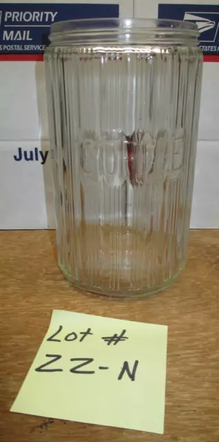 Hoosier Cabinet Original Triple Skip Embossed Coffee Spice Jar   Listing # Zz-N