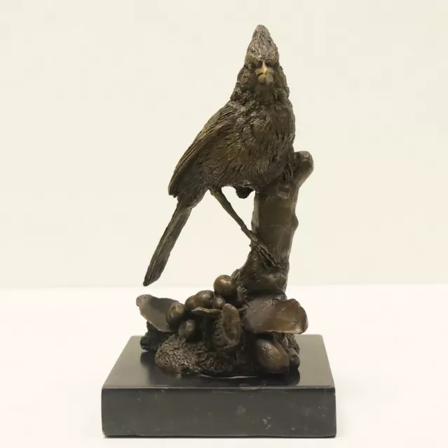 Art Nouveau Style Statue Sculpture Bird Wildlife Art Deco Style Bronze