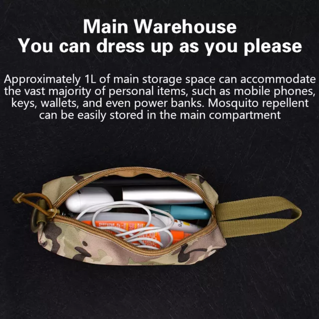 Outdoor Camouflage Bag Pouch Military Tactical EDC Key Holder Pouch Pack Runn-wf