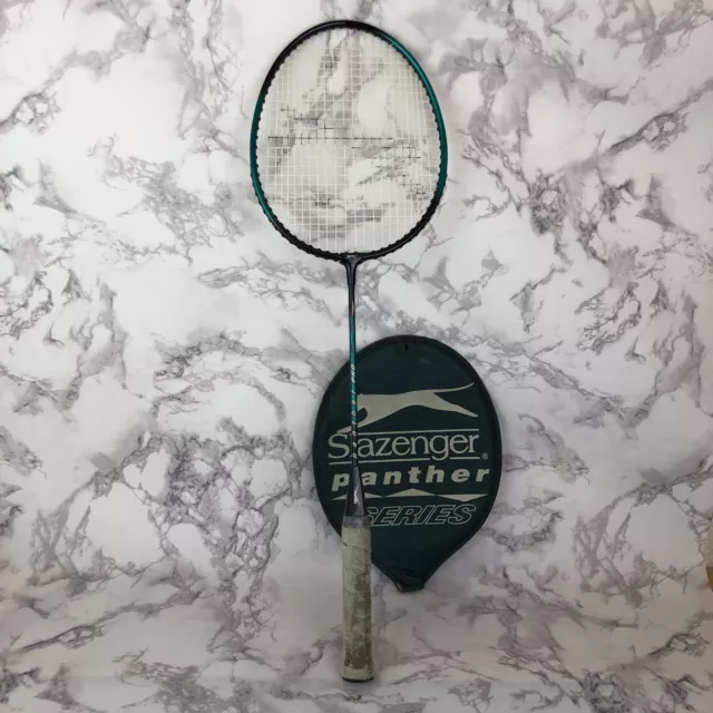 Badminton Racket Slazenger Panther Series With Cover Blue Sports Unisex - USED