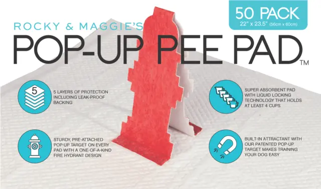 Rocky and Maggie's - Pop-Up Pee Pad - Puppy Pee Pad Trays or Diapers