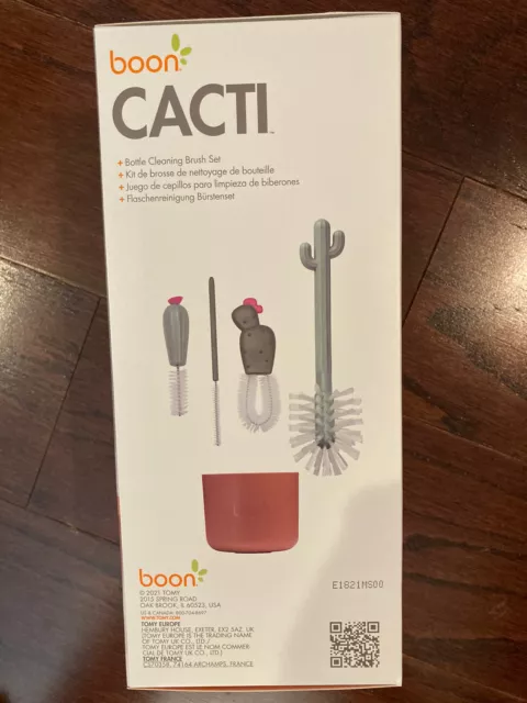 Boon Cacti Bottle Cleaning Brush Set Terracotta  4 Piece Set 2