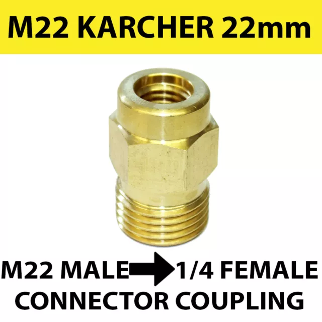 KARCHER type M22 male Screw Thread 22mm to 1/4 female Screw Coupling connector