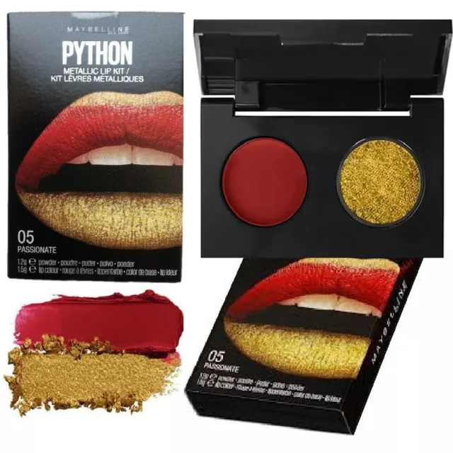 Maybelline Kit Rouge à Lèvres Métalliques Python Rouge à lèvres 05 Passionate