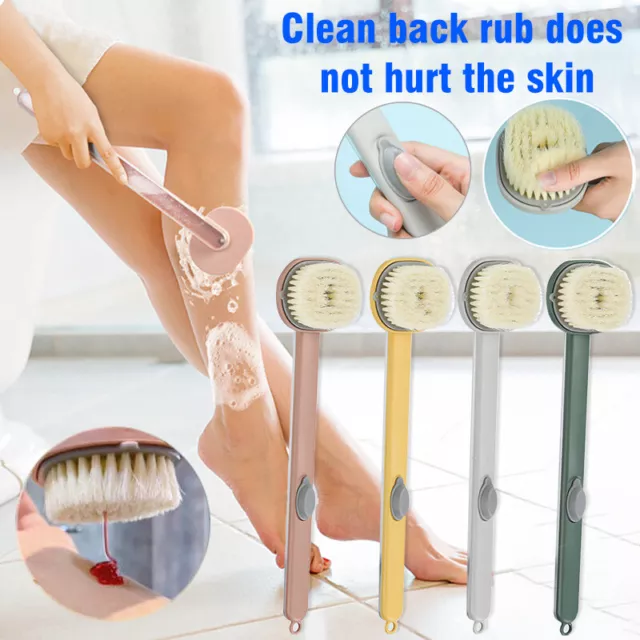 Shower Long Handle Body Bath Brush Dry Cleaner Skin Back Massage Scrubber.Washer