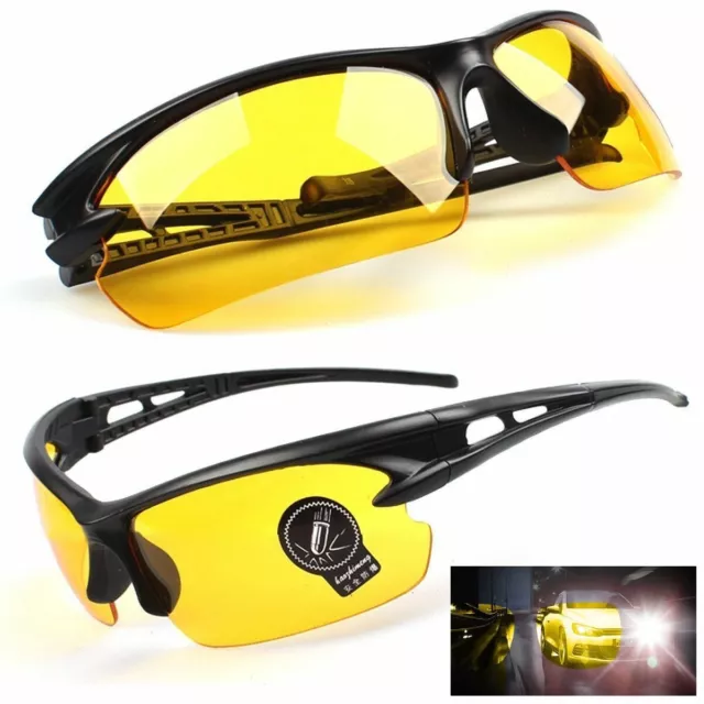 Ciclismo Gafas de Sol HD 4K Visión Amarillo Lente UV Moderno Bicicleta Carreras