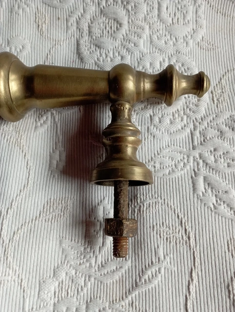 BOUTON POIGNEE DE Porte Carre Centrale Art Deco Vintage Retro Ancien