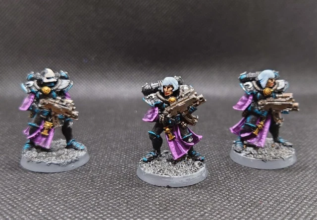 Warhammer 40k witchhunters sisters of battle 3 x sisters with bolters metal