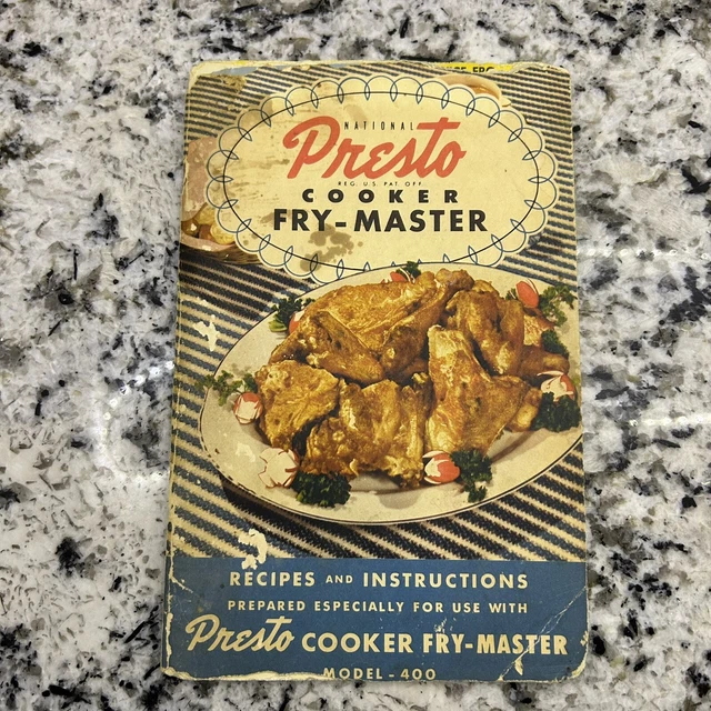 VINTAGE PRESTO FRY Master Model 400 Pressure Cooker Recipes And
