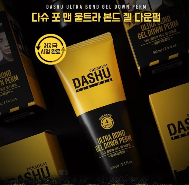 DASHU para hombre Ultra Bond Gel Down Perm Cítricos Aroma Limón 100 ml Cabello Permanente 3