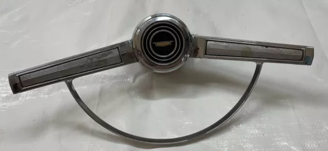 1966 Chevy Bel Air Impala Steering Wheel Chevrolet Chrome Horn Ring Biscayne