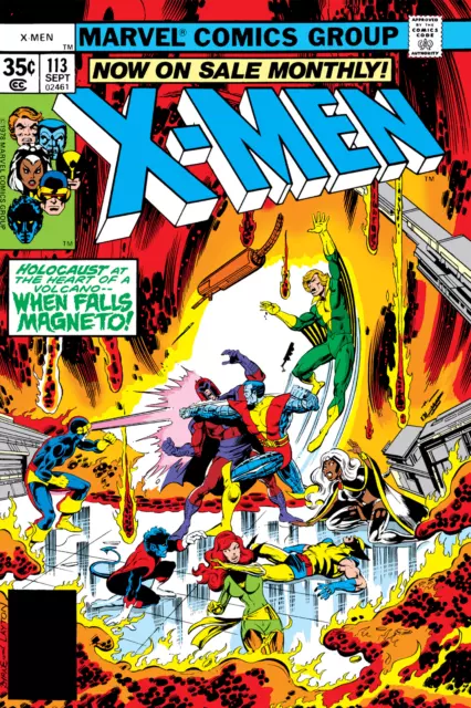 The Uncanny X-Men Issue 113 Poster vs Magneto Jean Grey Phoenix Volcano