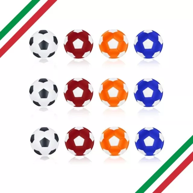 12 Palline Calcio Balilla, 32mm Mini plastica Biliardino, Palline Calcio Balilla