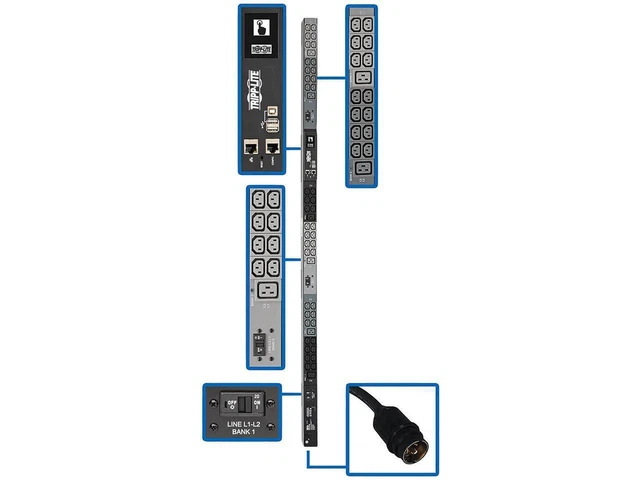 3-Phase Pdu Monitored 42 C13; 6 C19 Lcd