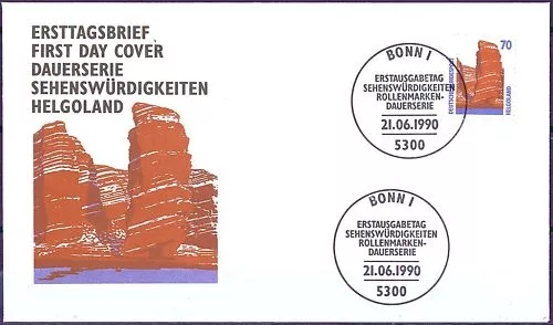 BRD 1990: SWK Helgoland! FDC Nr. 1469 mit Bonner Ersttags-Sonderstempeln! 1610