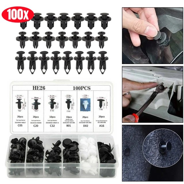 Universal Retainer Clips Body Bumper Rivet Retainer Trim Molding Push Pin Clips