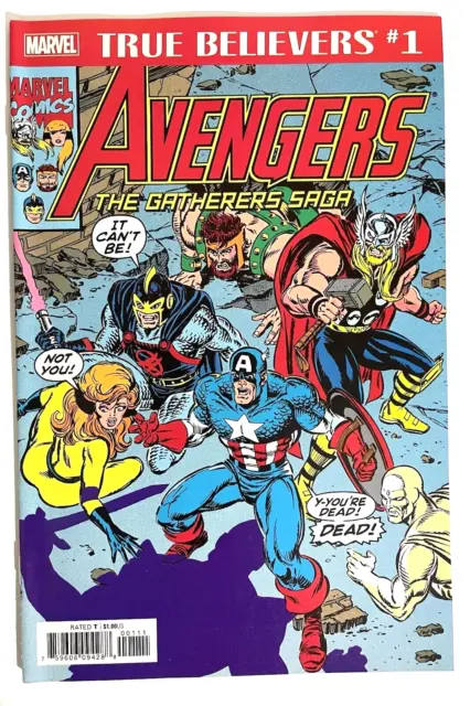 The Avengers Gatherers Saga #343 True Believers #1 2019 Marvel Comics Nm