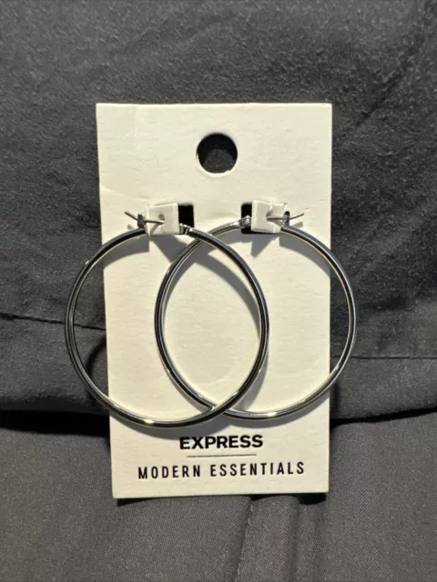 EXPRESS Hoop Earrings Silver