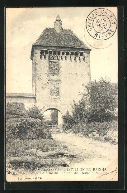 CPA Chatillon-en-Bazois, Poterne du chateau de Chandioux 1904