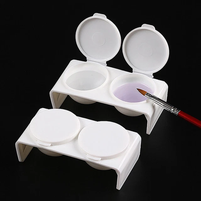 Contenitore lavaggio spazzole per unghie manicure strumento supporto pigmento artificiale per unghie Dappen Dis SC
