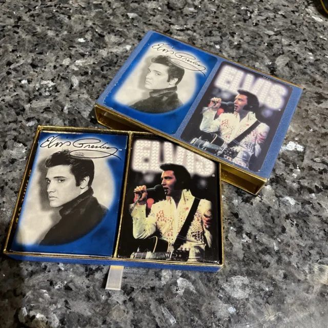 Vintage Elvis Presley Bicycle playing cards (2 decks) - Collectible Storage Box