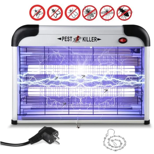 Lampe Anti-Moustique Electrique 20W UV LED Intérieur Portée de 30 m2